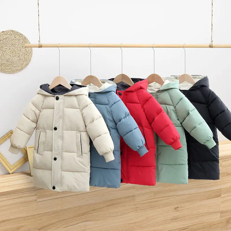 OLEKID 2025 Kids’ Winter Jacket – Warm Hooded Down Cotton Coat (1–10Y)