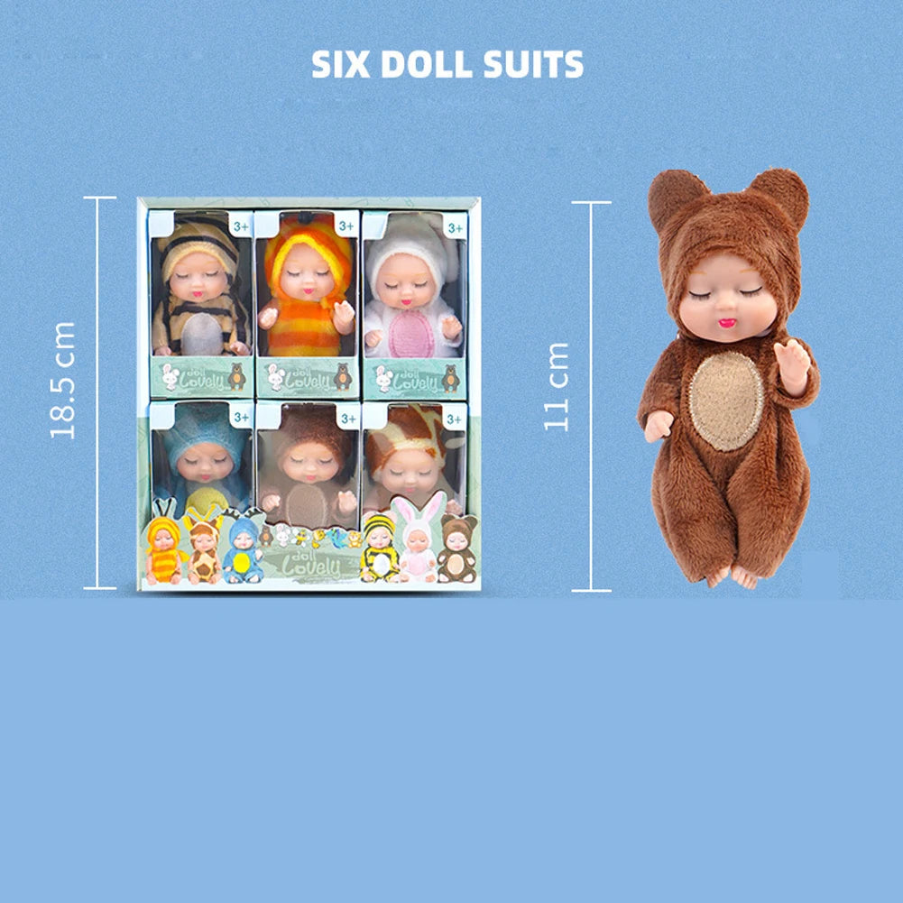 6-piece reborn doll kit, cute princess dolls