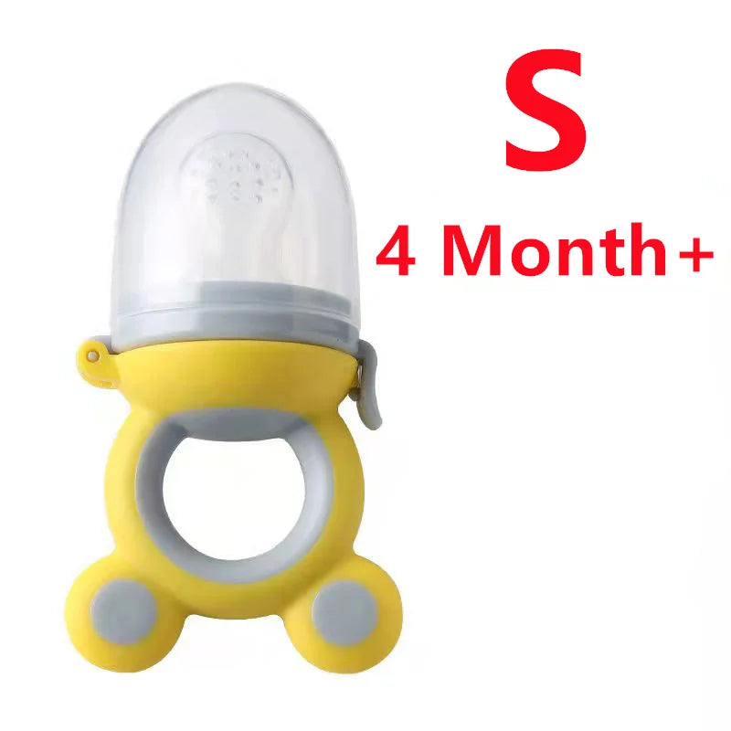 BPA-Free Silicone Baby Teether & Fruit Feeder – Nibbler with Pacifier Clip for Newborns