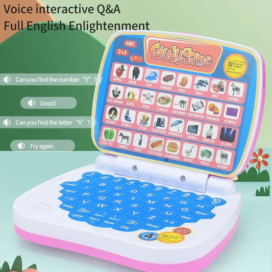 Kids’ English Learning Laptop – ABC, Numbers, Spelling & Music Toy (2–3 Years)