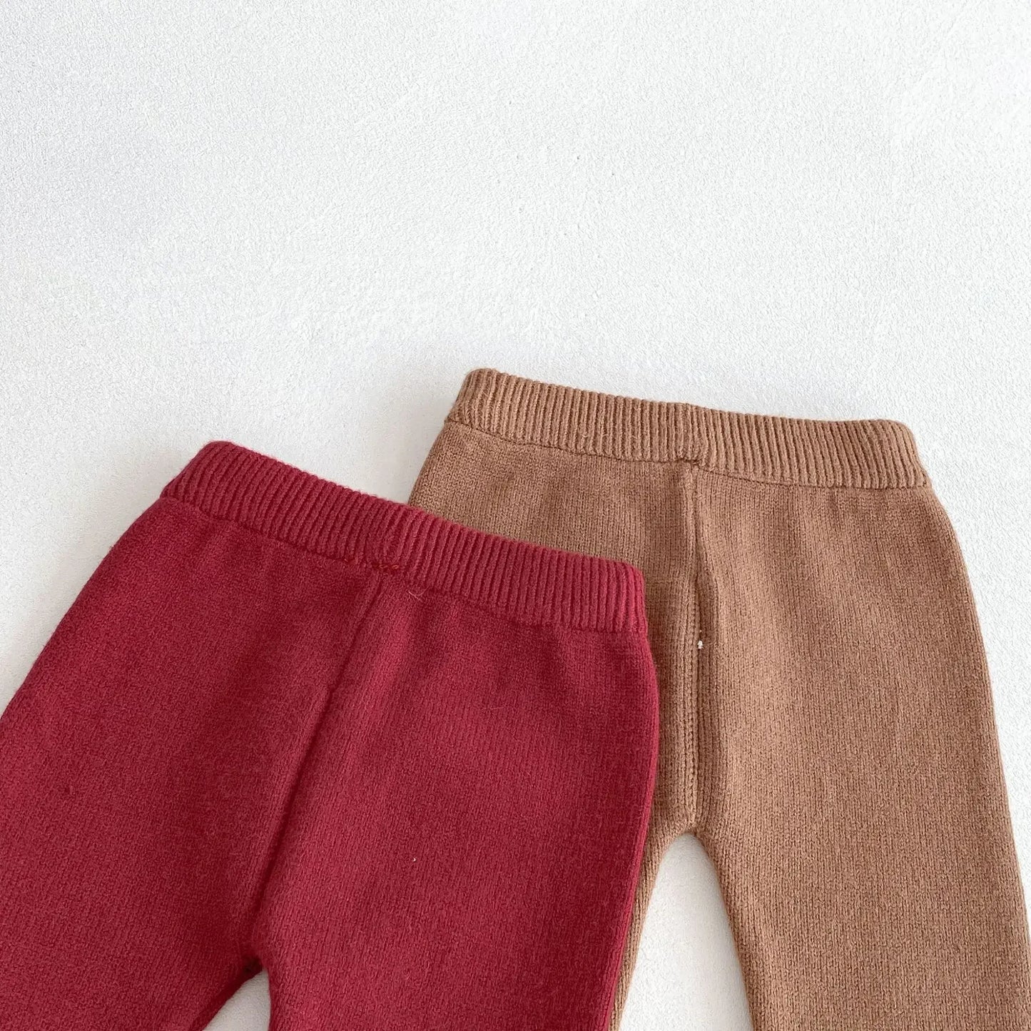 Baby Toddler Knitted Sweater Pants Set Cartoon Dog 3D Fluffy Red Brown Infant Autumn Winter Warm Outfit
