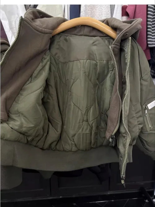 2025 Kids’ Hooded Jacket – Windproof & Rainproof Patchwork Coat for Boys