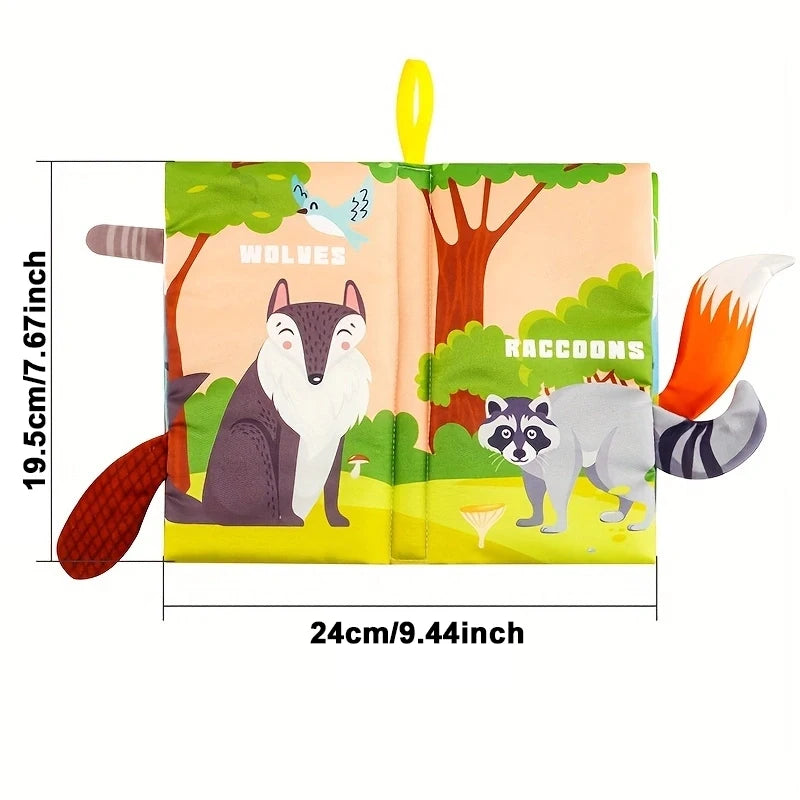 Baby Books, 3PCS Touch and Feel Cloth Crinkle Soft Books