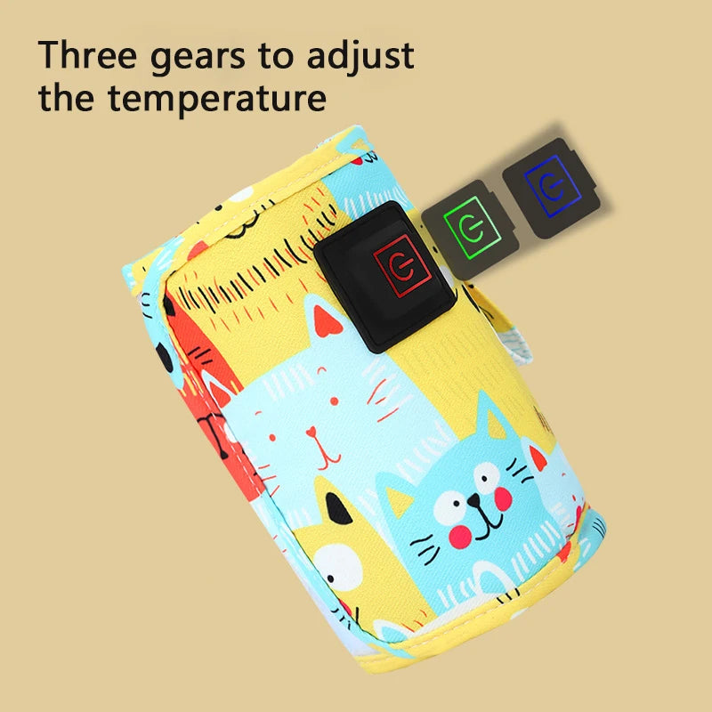USB Milk, Water Warmer, Travel Stroller Insulated Bag, Nursing Bottle Heater, Portable Bottle Feeding Warmer