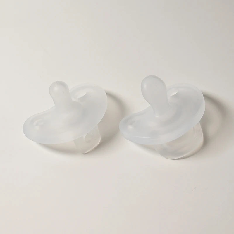 3PCS Baby Silicone Pacifier Set – Soft Brown Pacifier with Storage Box & Anti-Drop Chain, BPA Free