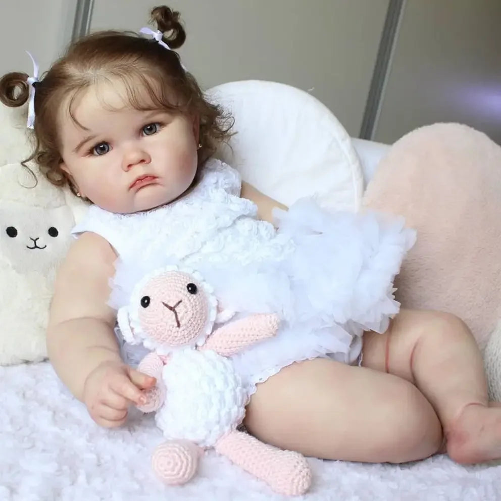 Realistic 60cm / 24inch Soft Silicone Baby Doll With 3D-painting