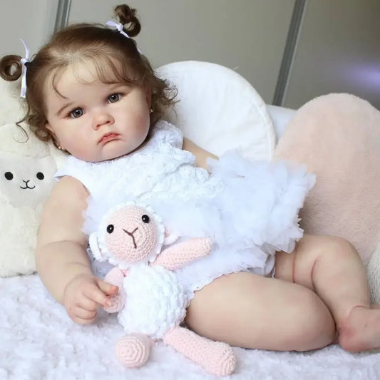 Realistic 60cm / 24inch Soft Silicone Baby Doll With 3D-painting
