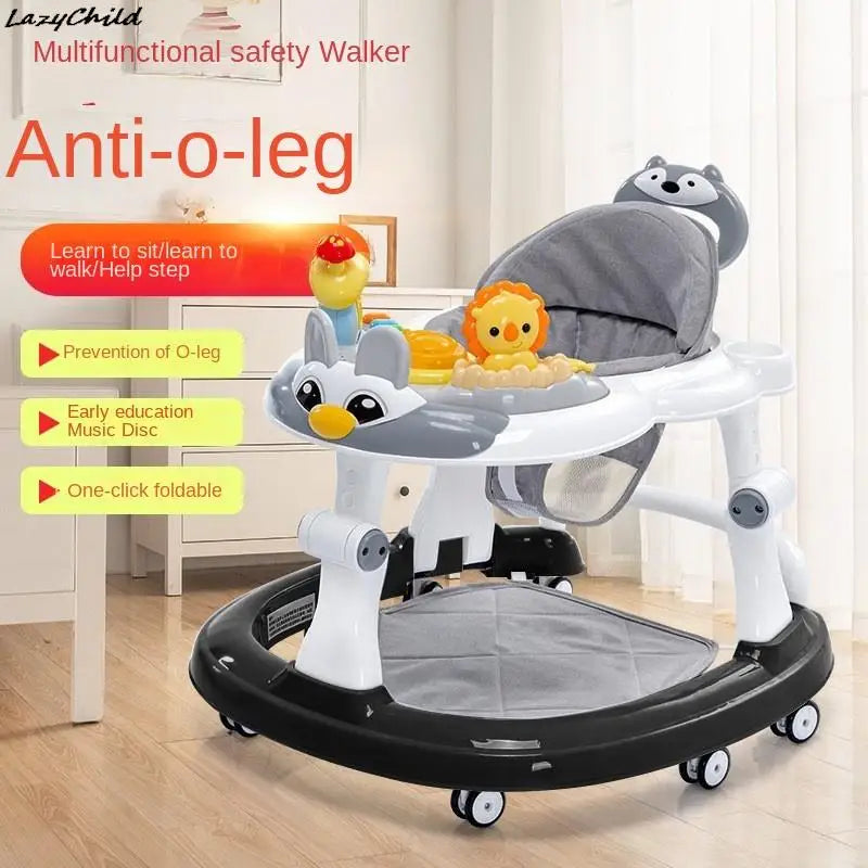 LazyChild Baby Walker – Musical Push Walker with Wheels & Handle for Toddlers