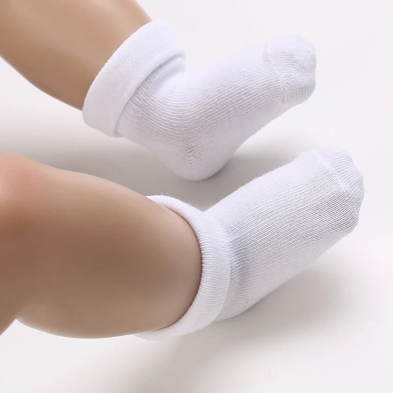 4 Pairs of Cute Lace Cotton Baby Socks 0-1 Years Old Boys and Girls Short Socks Newborn