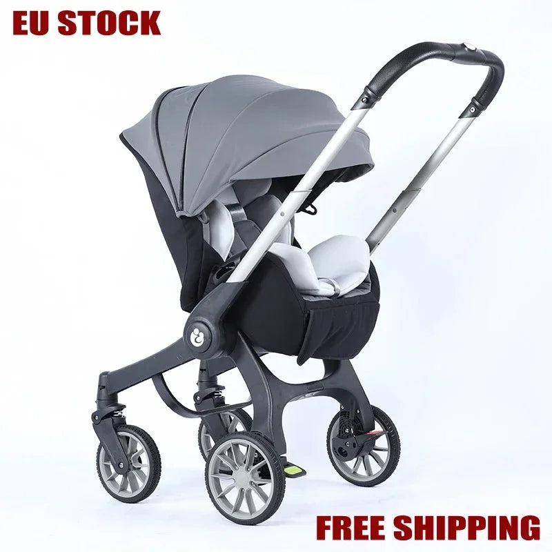NEW 4-in-1 Baby Stroller – Foldable Multifunctional Lightweight Travel Pram with Basket Seat