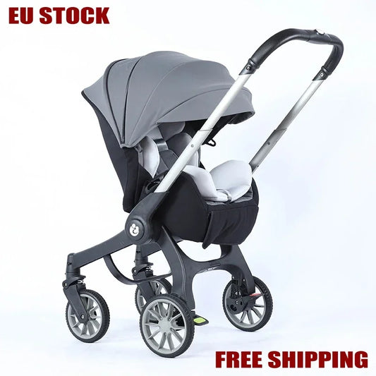 NEW 4-in-1 Baby Stroller – Foldable Multifunctional Lightweight Travel Pram with Basket Seat