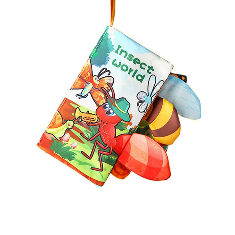 Soft 3D Cloth Baby Books – Sensory Early Learning Stroller Toys (0–12M)