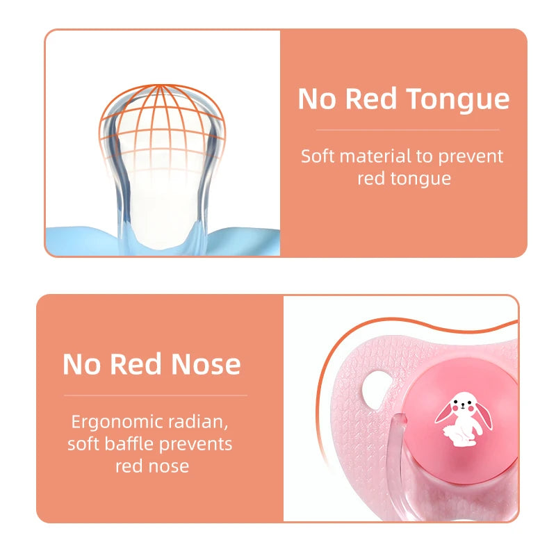 Cartoon Thumb-Shaped Silicone Teething Pacifier – Soothing Toy for Toddlers & Newborns