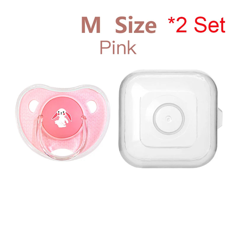 Cartoon Thumb-Shaped Silicone Teething Pacifier – Soothing Toy for Toddlers & Newborns