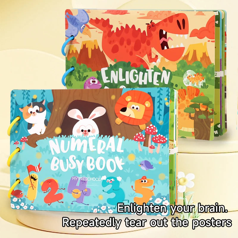 Montessori DIY Sticker Quiet Book – Reusable Educational Puzzle Toy for Kids