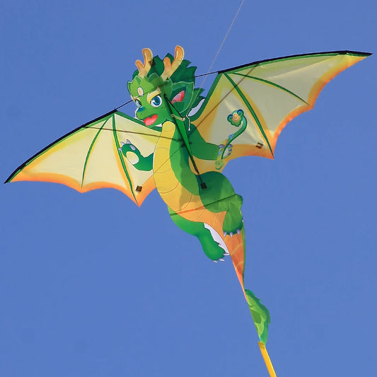 Yongjian Green Chinese Dragon Kite – Easy-Fly Cartoon Design with 50m String