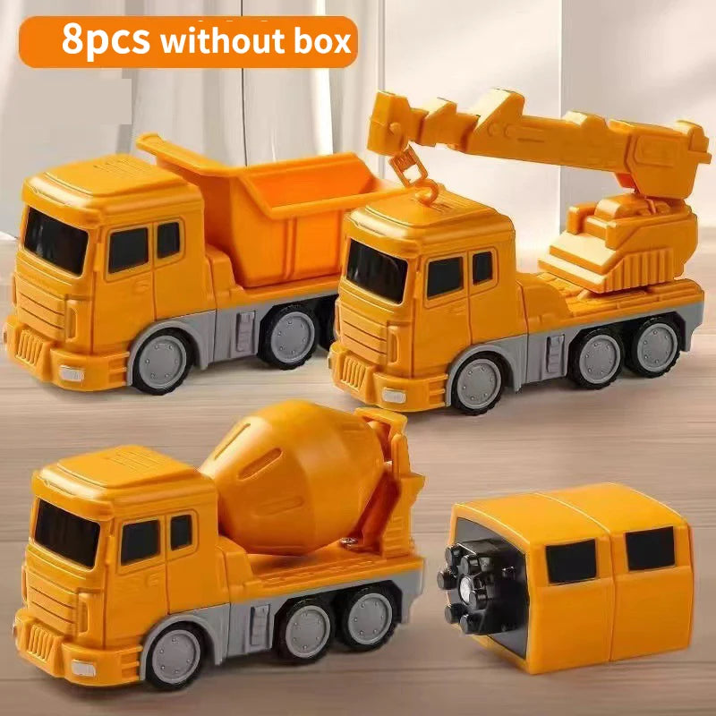 Magnetic Transforming Robot Car – Engineering Toy with Blocks for Toddler Activities