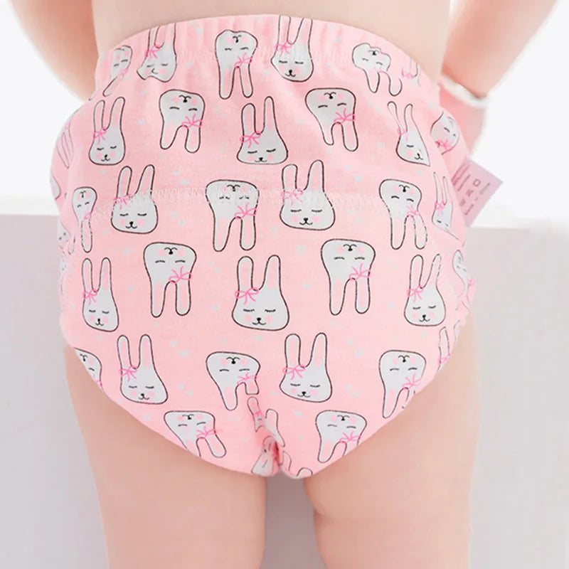 6-Layer Reusable Cotton Baby Training Pants – Waterproof Cloth Diaper Shorts