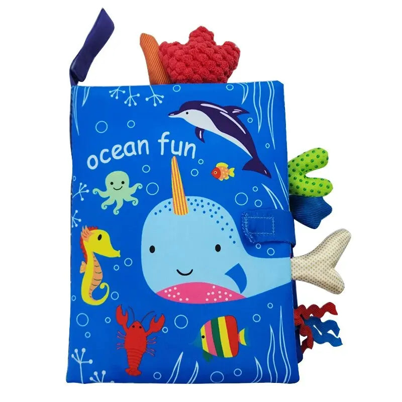Soft 3D Cloth Baby Books – Sensory Early Learning Stroller Toys (0–12M)