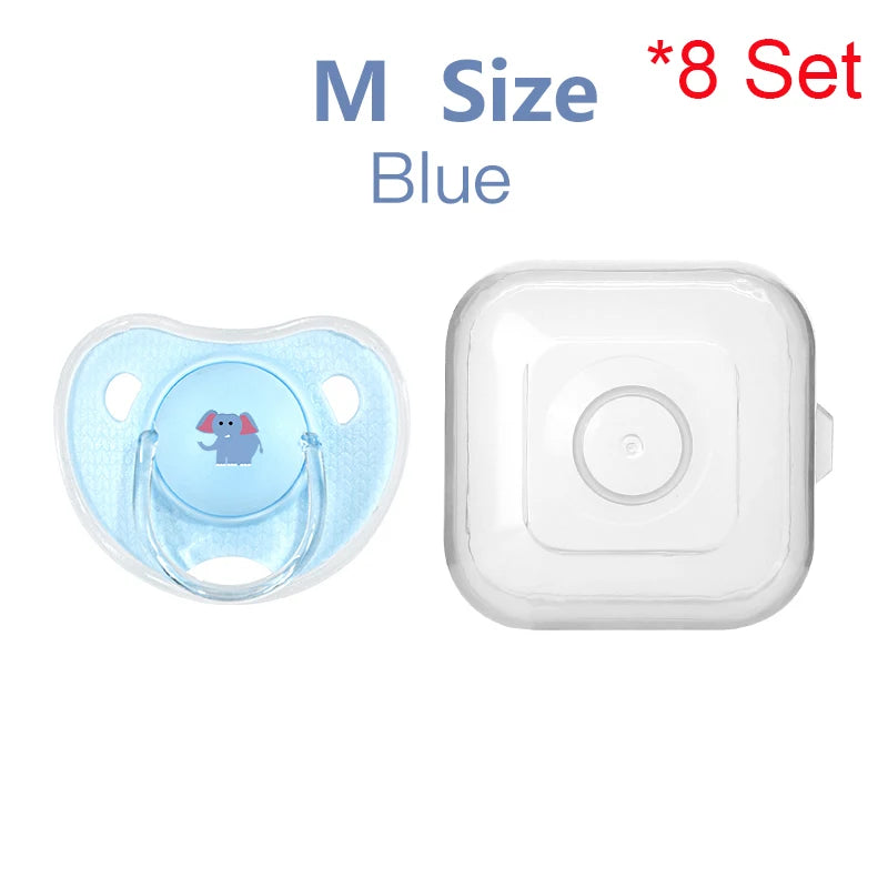 Cartoon Thumb-Shaped Silicone Teething Pacifier – Soothing Toy for Toddlers & Newborns