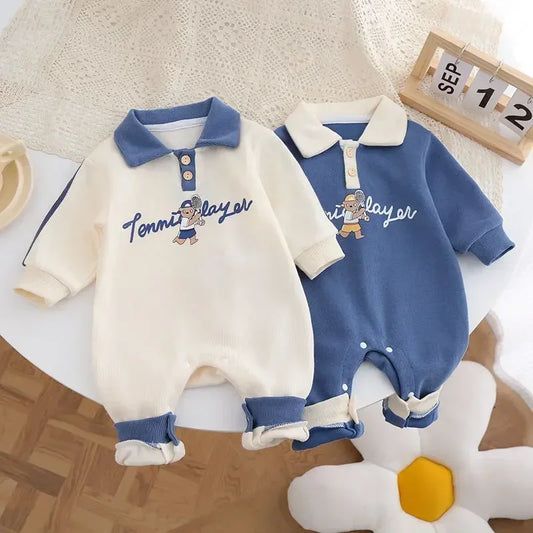 Autumn Rompers Baby Clothes Boys Girls Babies Handsome Onesies Newborn Outing Outfit Bodysuit & One Pieces Hangout Clothes