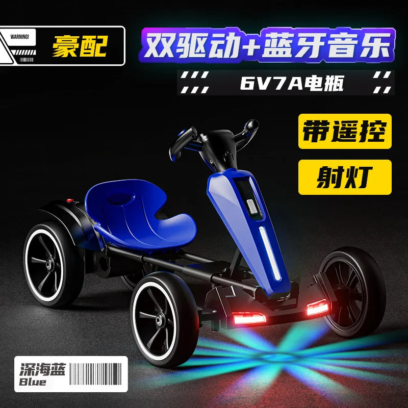 Kart, With Led Light And Music Kids Electric Kart