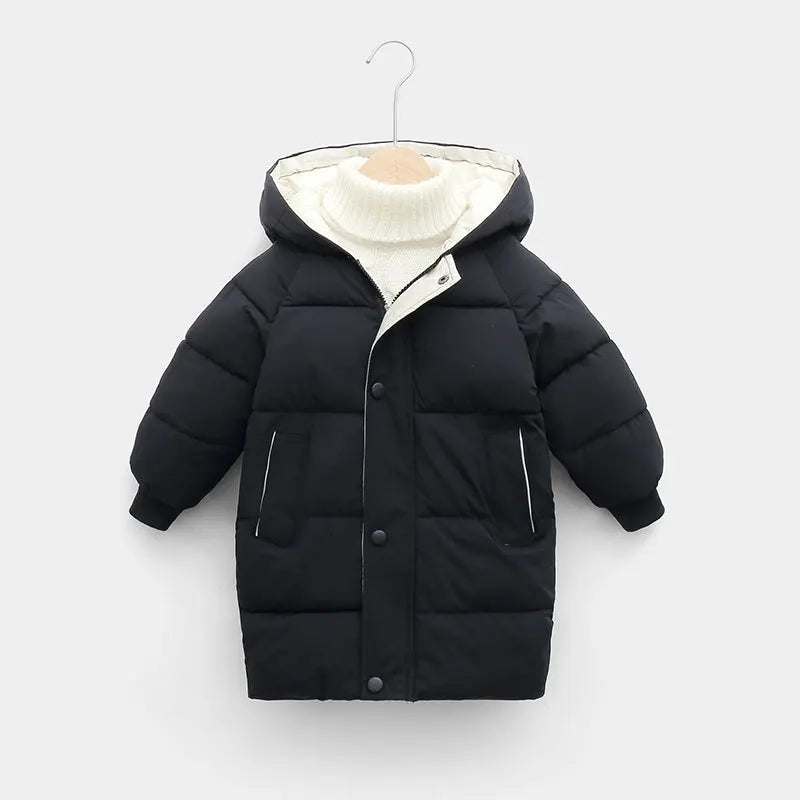 OLEKID 2025 Kids’ Winter Jacket – Warm Hooded Down Cotton Coat (1–10Y)