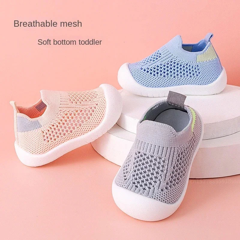 Spring Summer Toddler Shoes, Breathable, Knitted, Non-slip