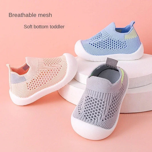 Spring Summer Toddler Shoes, Breathable, Knitted, Non-slip
