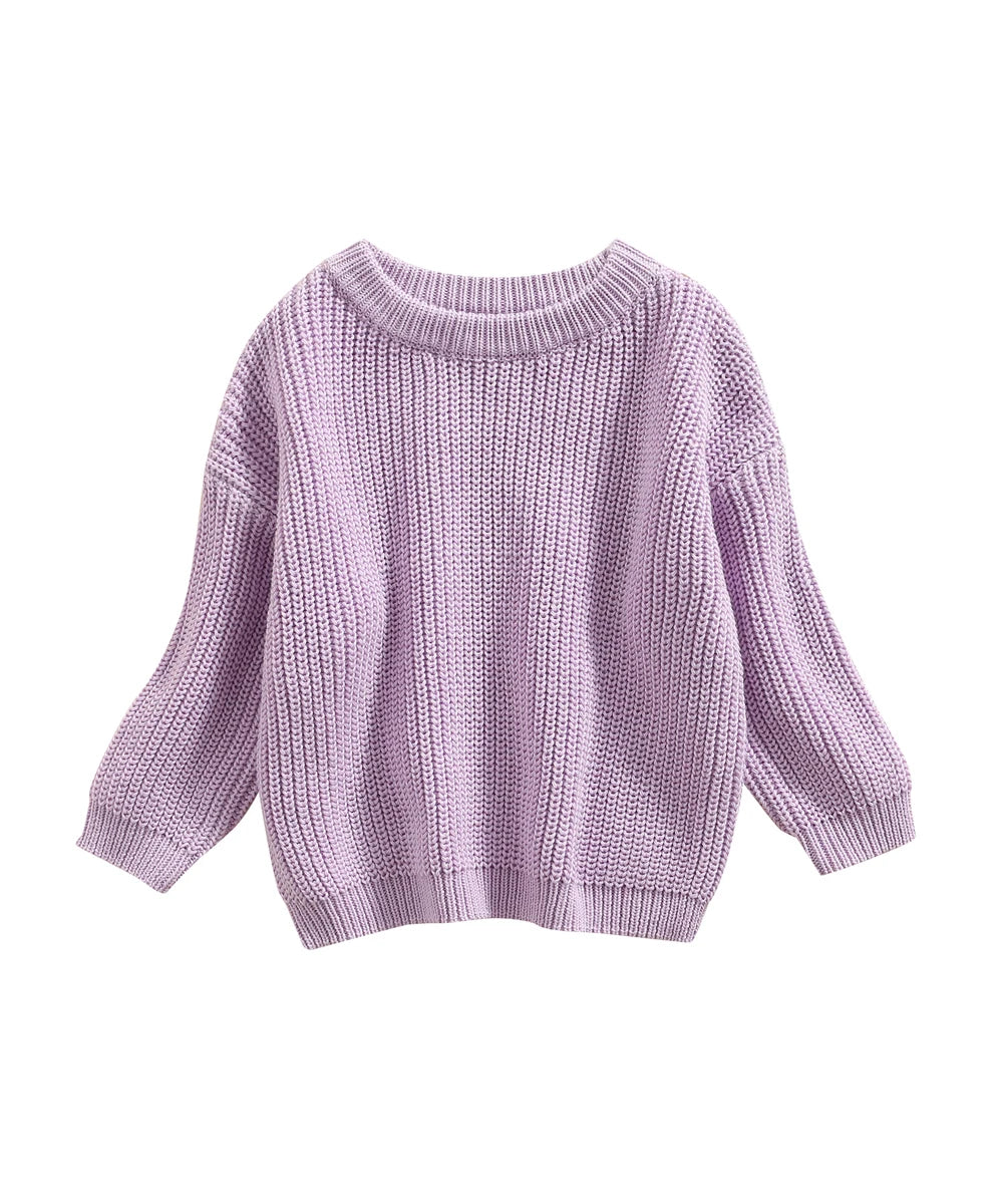 MISOWMNJOY Kids Knit Sweater – Winter Long Sleeve Pullover for Boys & Girls