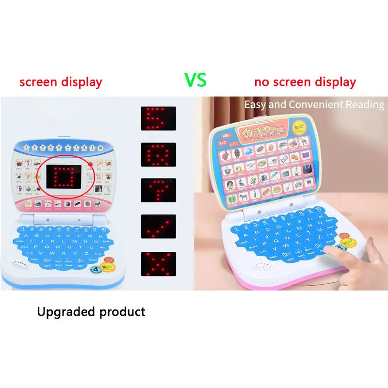 Kids’ English Learning Laptop – ABC, Numbers, Spelling & Music Toy (2–3 Years)