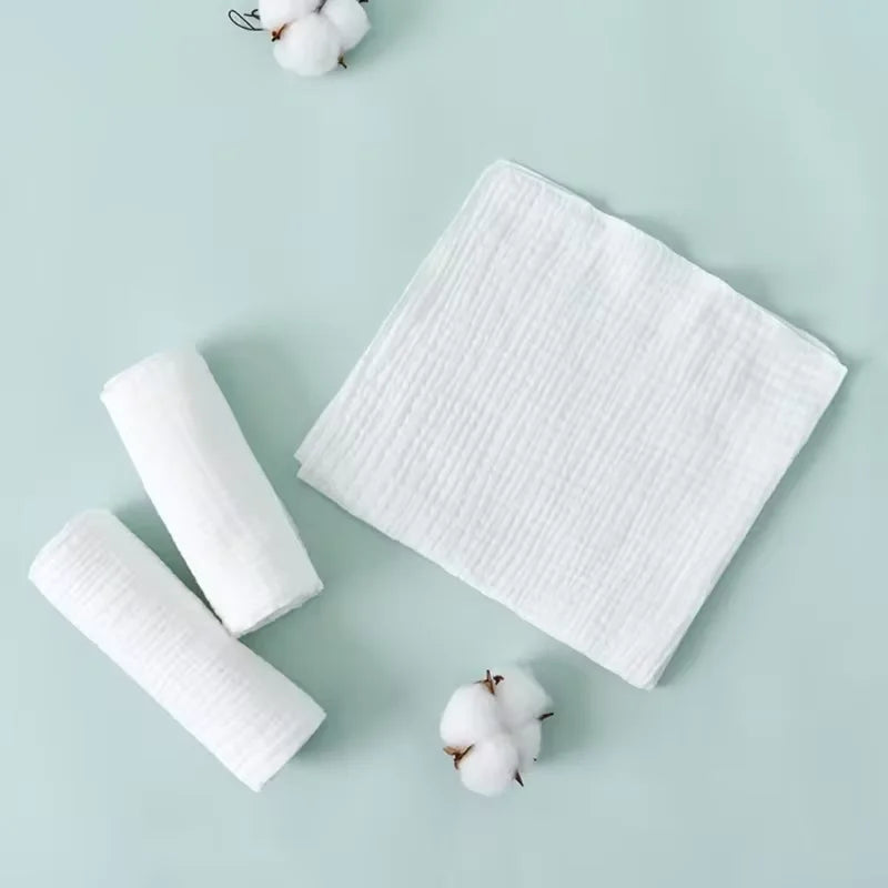 8Pcs/let Soft Cotton Baby Gauze Diaper (Newborn Changing) Washable, Reusable Double Layer Soft
