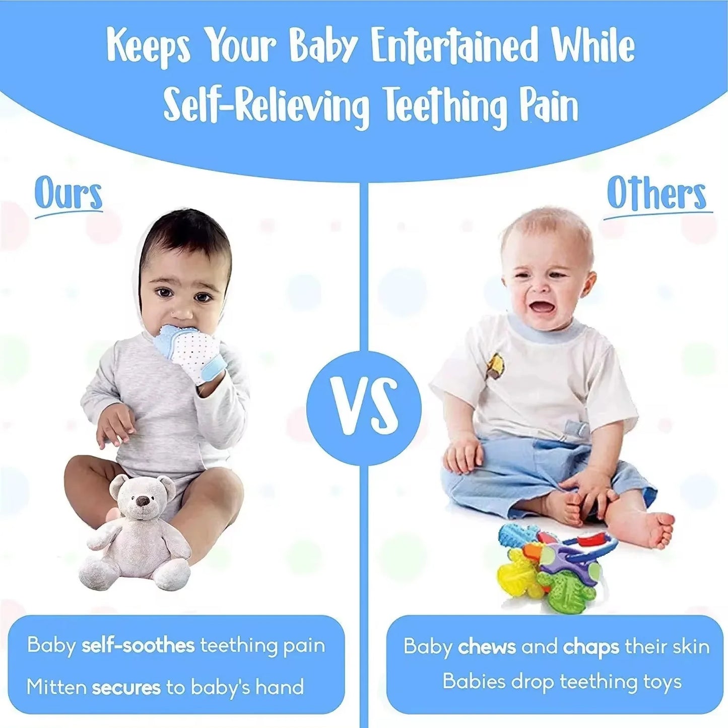 Newborn Teething Silicone Mittens Multi-Layer Breathable