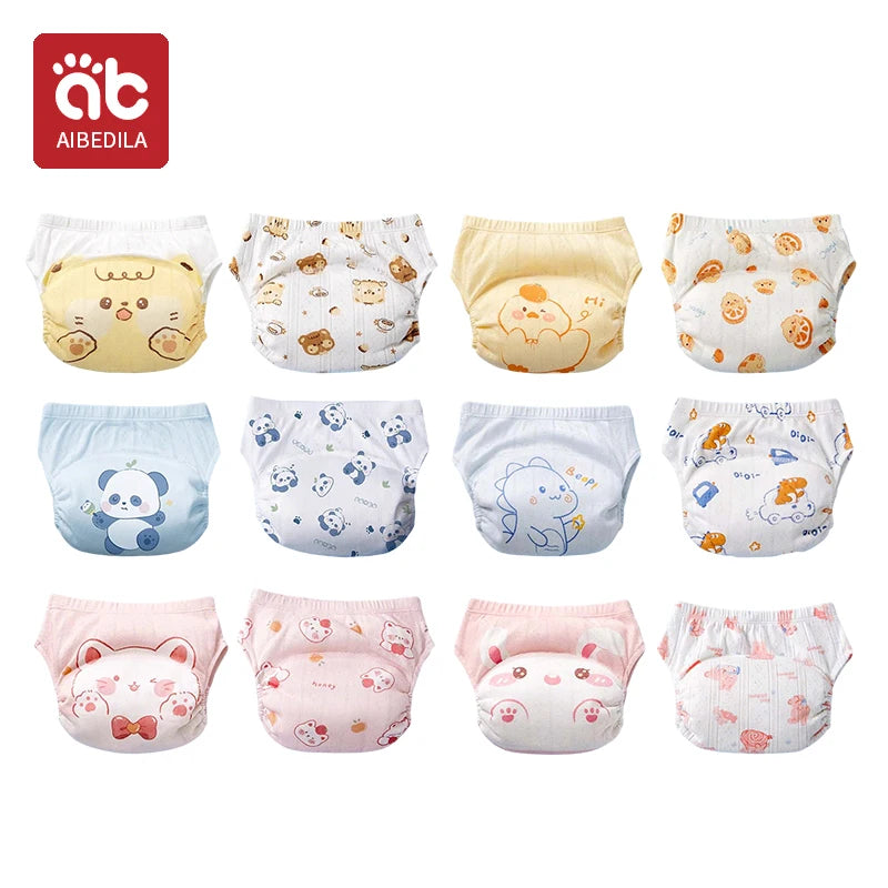 2pcs Newborn Training Pants Cotton Thin Summer Baby Widen Shorts Washable Boy Girl Cloth Diapers Reusable Nappies Infant Panties