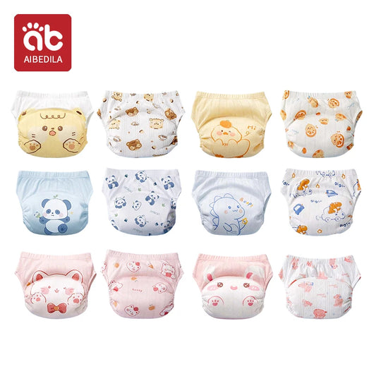 2pcs Newborn Training Pants Cotton Thin Summer Baby Widen Shorts Washable Boy Girl Cloth Diapers Reusable Nappies Infant Panties
