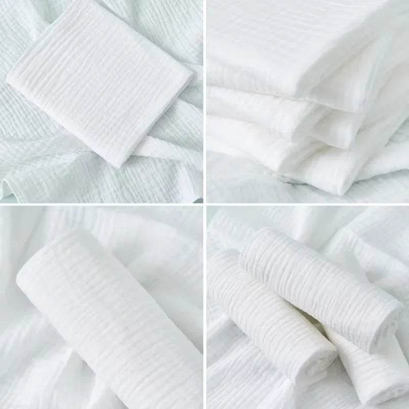 8Pcs/let Soft Cotton Baby Gauze Diaper (Newborn Changing) Washable, Reusable Double Layer Soft