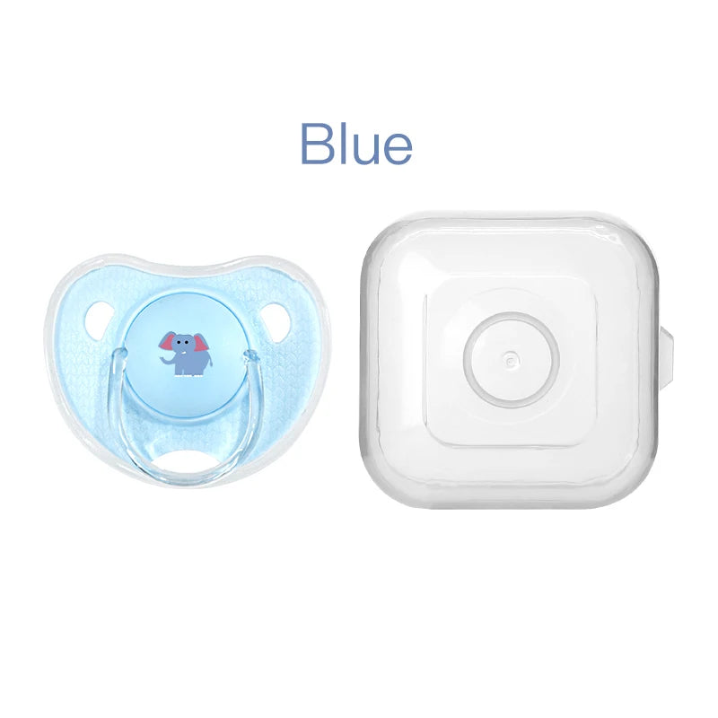 Cartoon Thumb-Shaped Silicone Teething Pacifier – Soothing Toy for Toddlers & Newborns
