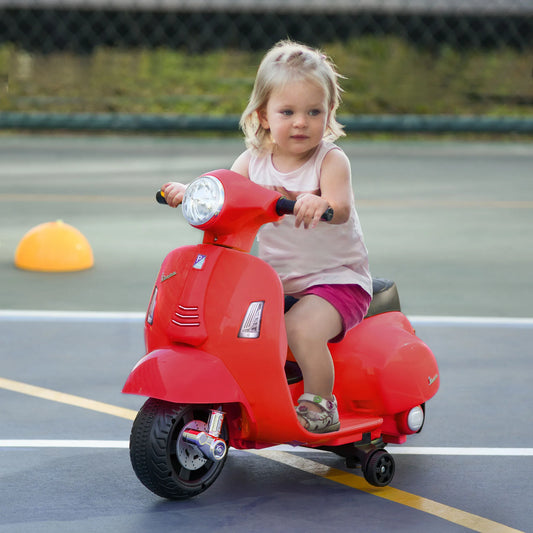 Homcom Electric Vespa Motorcycle for Toddlers – 18-36 Months with Light & Horn