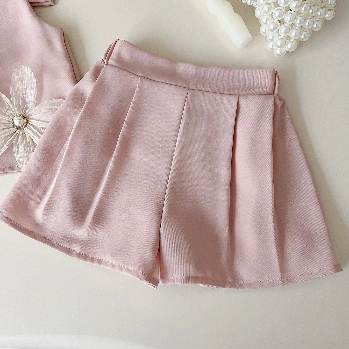 Girls’ Summer 2-PC Set – Cute Floral Tee & Shorts Casual Outfit for Kids