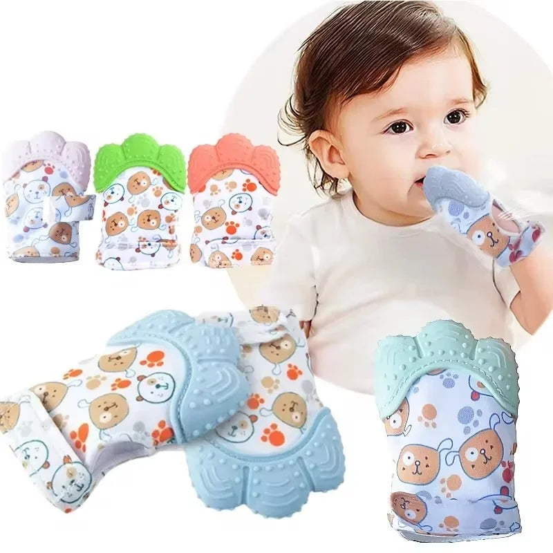 Newborn Teething Silicone Mittens Multi-Layer Breathable