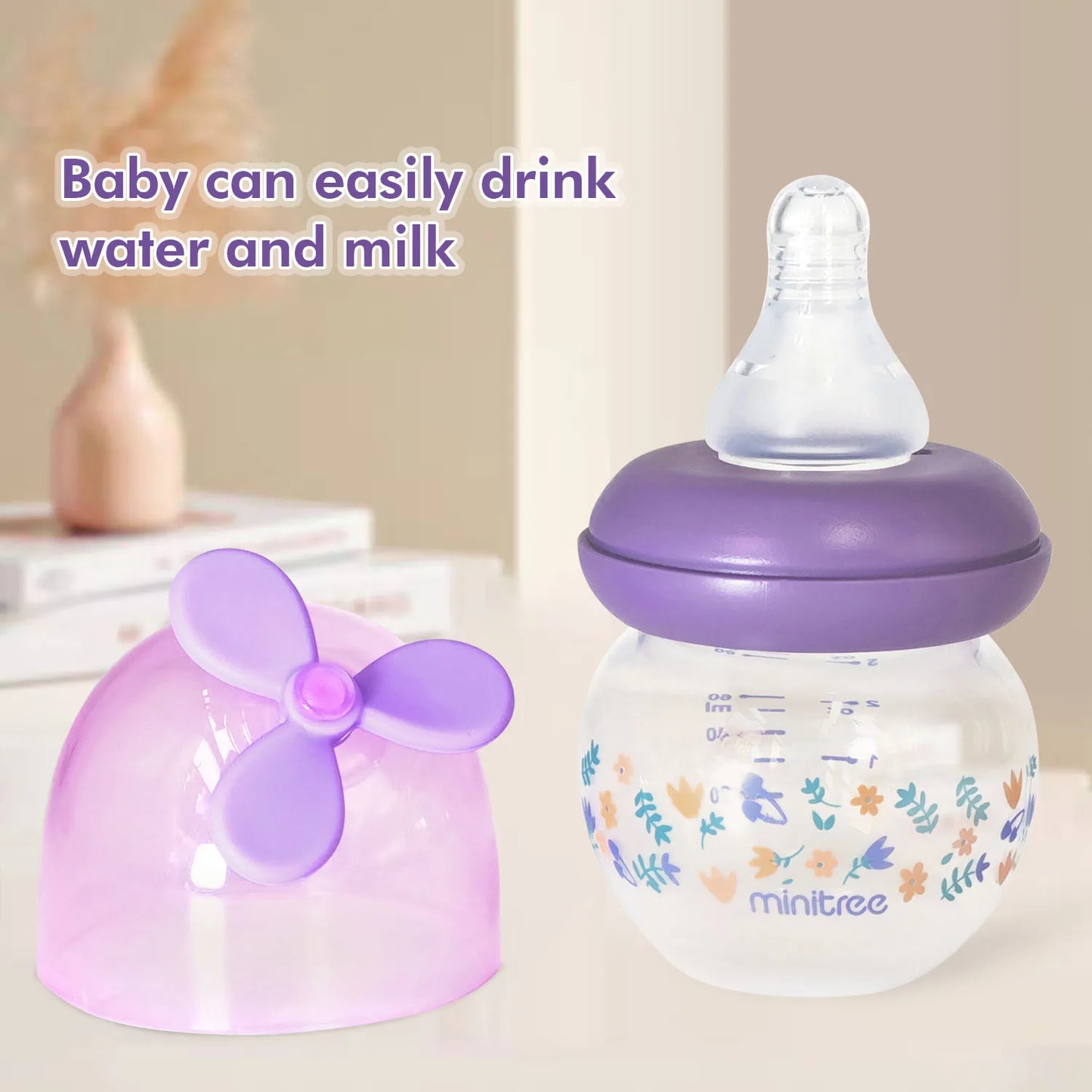 60ML Mini Baby Bottle with Windmill Cap – Perfect for Kids