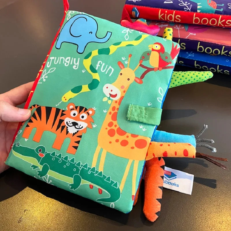 Soft 3D Cloth Baby Books – Sensory Early Learning Stroller Toys (0–12M)