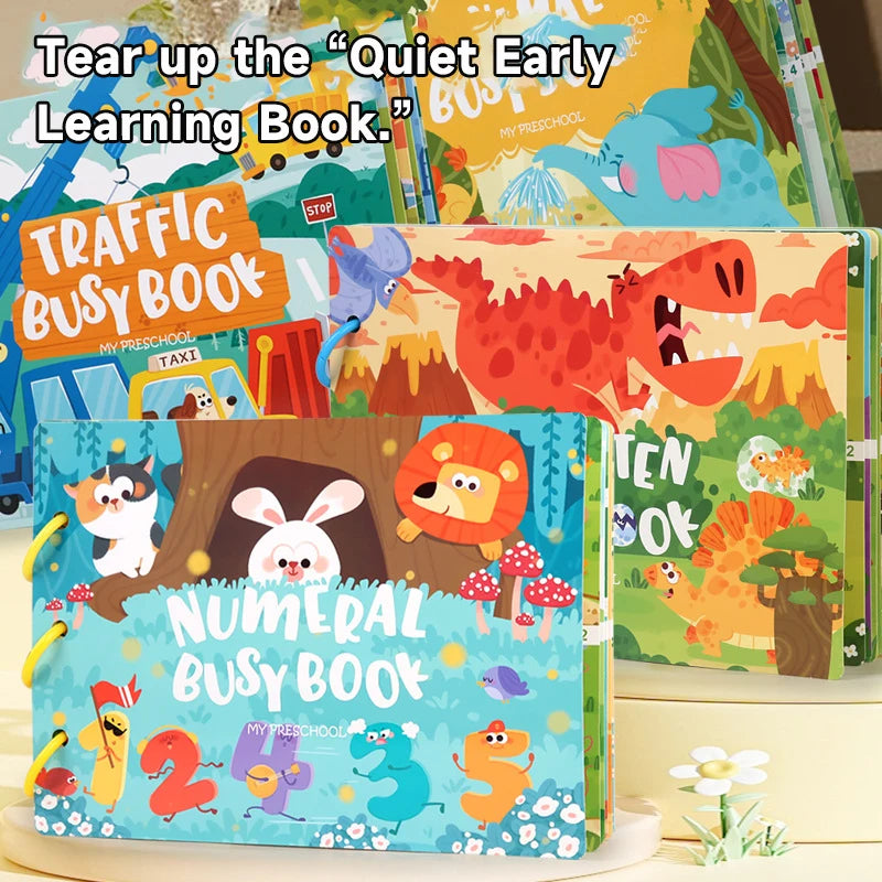 Montessori DIY Sticker Quiet Book – Reusable Educational Puzzle Toy for Kids