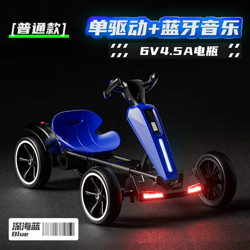 Kart, With Led Light And Music Kids Electric Kart