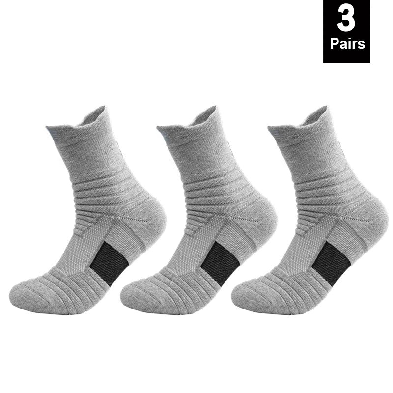 1/3 Pairs Anti-slip Football Socks Men Cotton Sock Short Long Tube Soccer Basketball Sport Socks Breathable Deodorous
