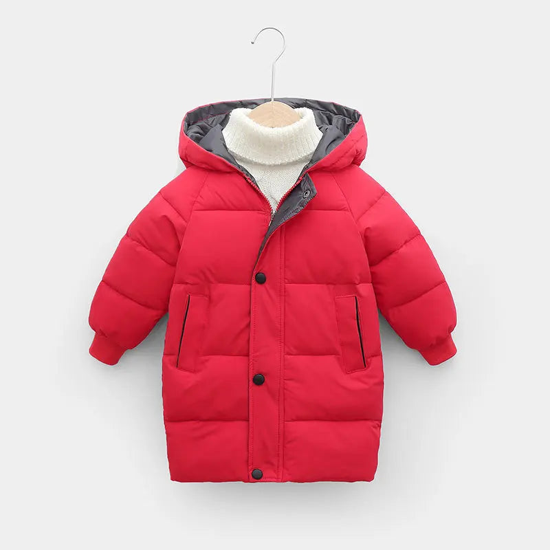 OLEKID 2025 Kids’ Winter Jacket – Warm Hooded Down Cotton Coat (1–10Y)