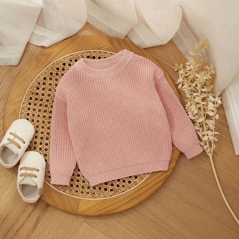 MISOWMNJOY Kids Knit Sweater – Winter Long Sleeve Pullover for Boys & Girls