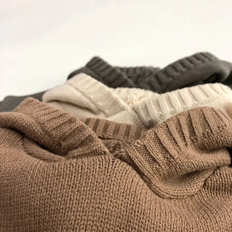 Kids’ Loose Knit Hoodie – Front Pocket Pullover Sweater for Boys & Girls