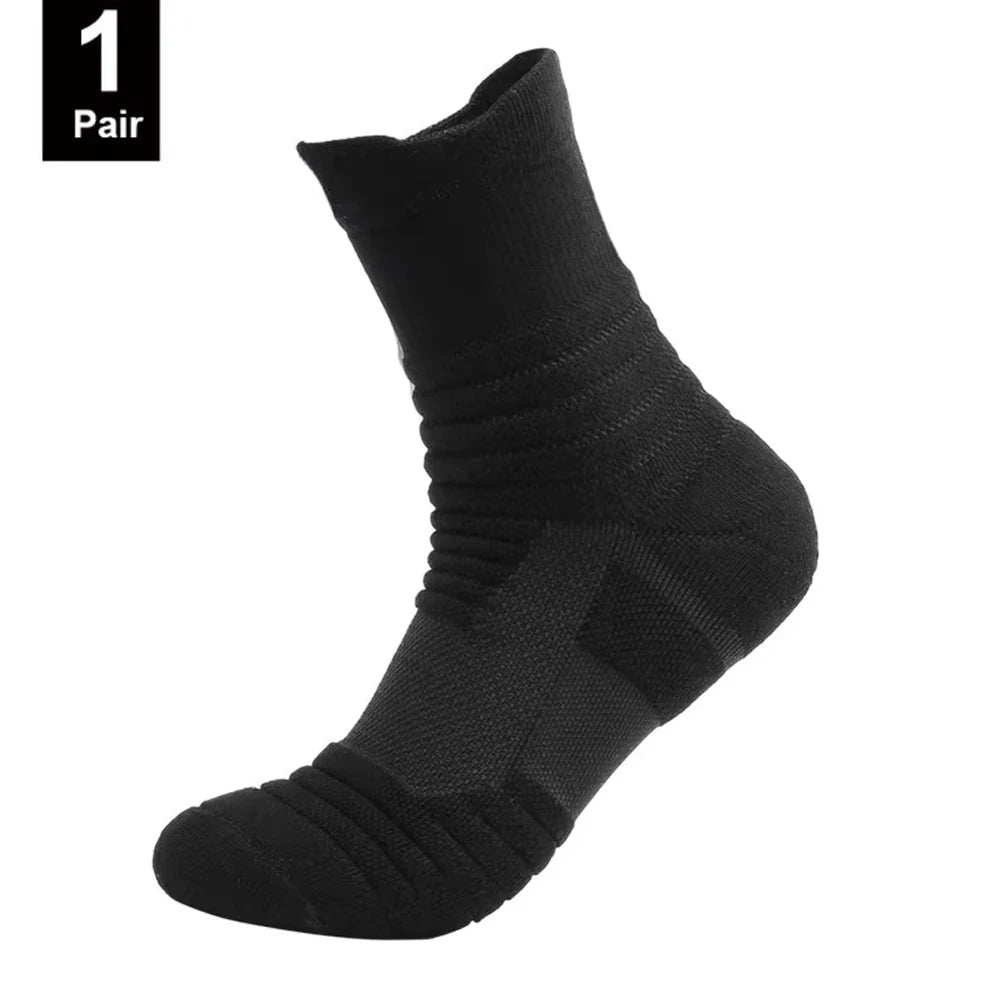 1/3 Pairs Anti-slip Football Socks Men Cotton Sock Short Long Tube Soccer Basketball Sport Socks Breathable Deodorous