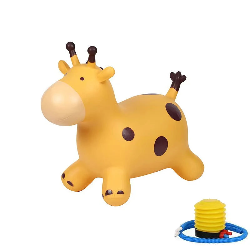 Cute Giraffe Bouncy Jumping,  Inflatable  Animals To Balance Sensory